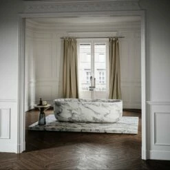 Arabescato Marble Designo Freestanding Stone Bath 1780mm