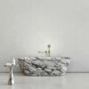 Arabescato Marble Muse Freestanding Stone Bath 1700mm