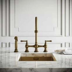 Asbury 4-hole Traditional Kitchen Tap Aged Bronze 9 Asbury 4-hole Traditional Kitchen Tap Aged Bronze -LUSSOSTONE Shop asbury 4 hole traditional kitchen tap aged bronze p5951 36389 zoom