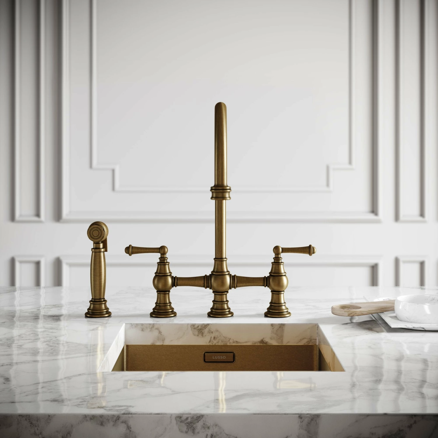 Asbury 4-hole Traditional Kitchen Tap Aged Bronze 5 Asbury 4-hole Traditional Kitchen Tap Aged Bronze - Image 3