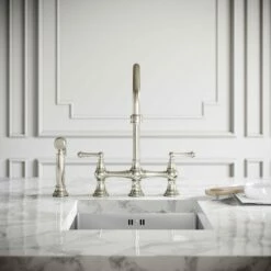 Asbury 4-hole Traditional Kitchen Tap Polished Nickel 9 Asbury 4-hole Traditional Kitchen Tap Polished Nickel -LUSSOSTONE Shop asbury 4 hole traditional kitchen tap polished nickel p4678 26239 zoom