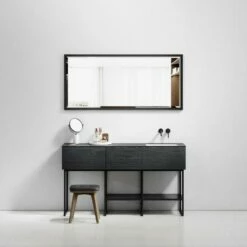 Audemar Vanity Unit With Basin (Black & Porcelain 1600mm)