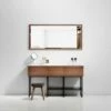 Audemar Vanity Unit With Stone Basin (Walnut 1600mm) -LUSSOSTONE Shop audemar vanity unit with stone basin walnut 1600mm p5053 27746 image
