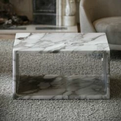Azzurra Arabescato Marble Coffee Table 800mm -LUSSOSTONE Shop azzurra arabescato marble coffee table 800mm p5267 34158 zoom