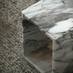 Azzurra Arabescato Marble Side Table 400mm -LUSSOSTONE Shop azzurra arabescato marble side table 400mm p5263 34162 zoom