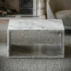 Azzurra Carrara Marble Coffee Table 800mm -LUSSOSTONE Shop azzurra carrara marble coffee table 800mm p5268 34173 zoom