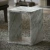 Azzurra Carrara Marble Side Table 400mm -LUSSOSTONE Shop azzurra carrara marble side table 400mm p5264 34169 zoom