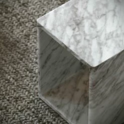 Azzurra Carrara Marble Side Table 400mm -LUSSOSTONE Shop azzurra carrara marble side table 400mm p5264 34171 zoom