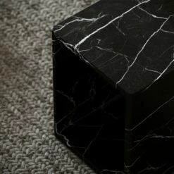 Azzurra Nero Marquina Marble Side Table 400mm -LUSSOSTONE Shop azzurra nero marquina marble side table 400mm p5266 34269 zoom