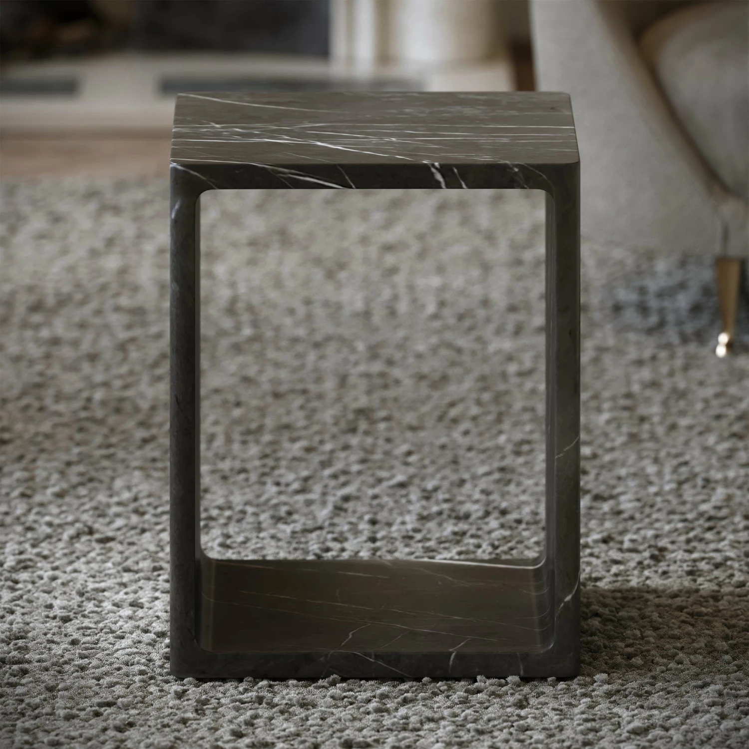 Azzurra Pietra Grey Marble Side Table 400mm 4 Azzurra Pietra Grey Marble Side Table 400mm - Image 2