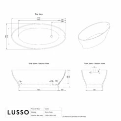 Calice Freestanding Stone Bath 1700mm -LUSSOSTONE Shop calice freestanding stone bath 1700mm p2746 41641 zoom
