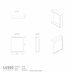 Calvi Stone Resin Shelf Mirror Matte 500mm -LUSSOSTONE Shop calvi stone resin shelf mirror matte 500mm p275 12904 zoom