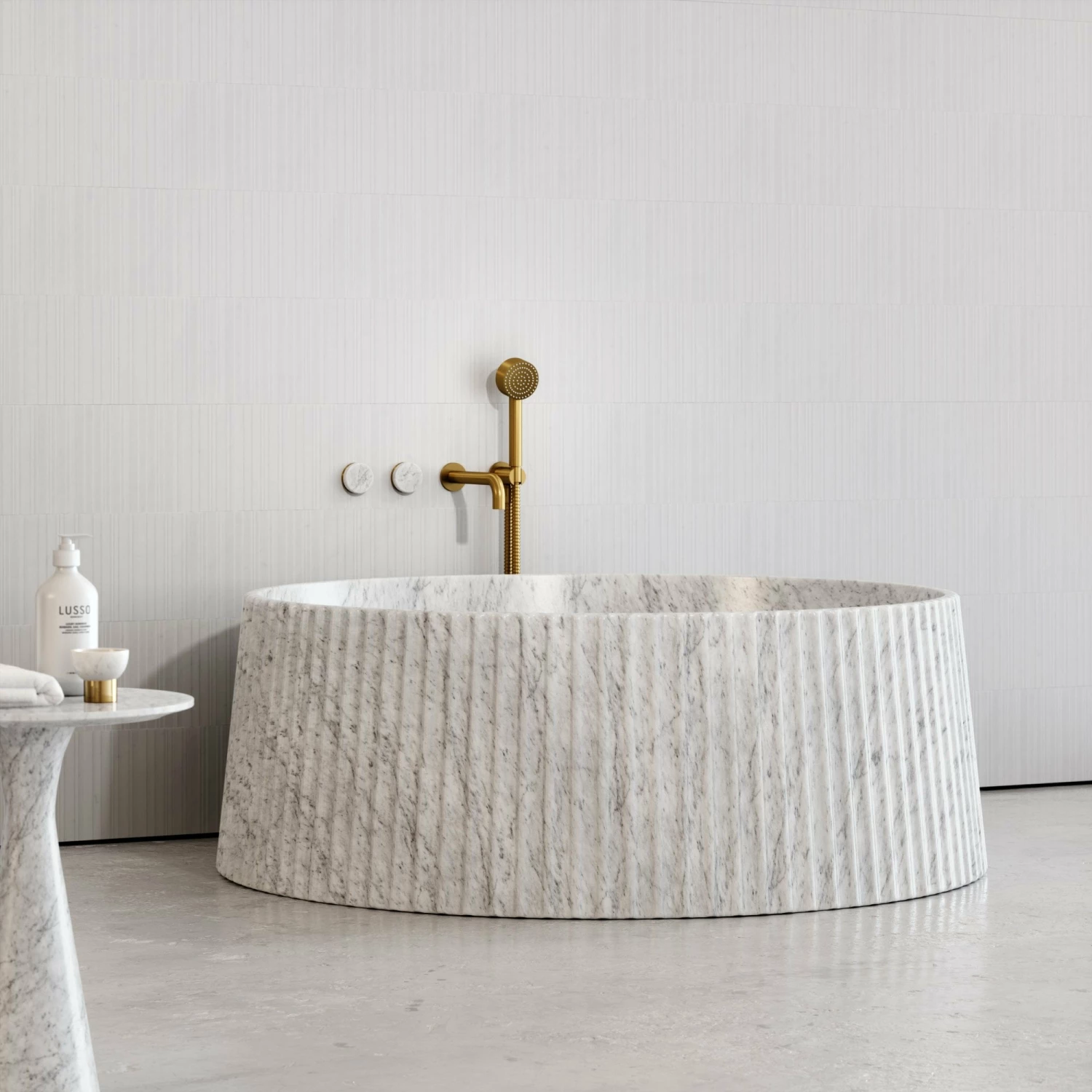 Carrara Lamp Freestanding Bath 1350mm 5 Carrara Lamp Freestanding Bath 1350mm - Image 3