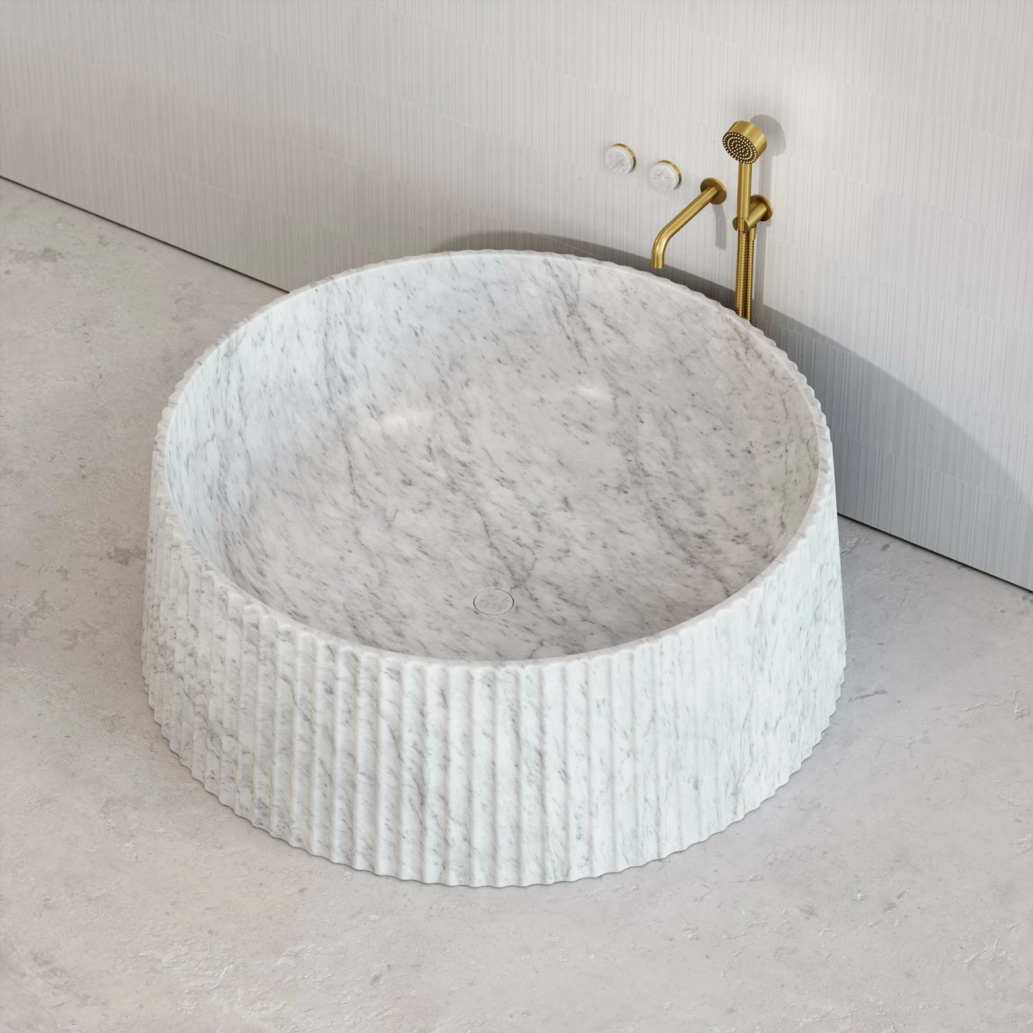 Carrara Lamp Freestanding Bath 1350mm 6 Carrara Lamp Freestanding Bath 1350mm - Image 4