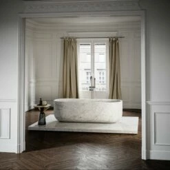 Carrara Marble Designo Freestanding Stone Bath 1780mm