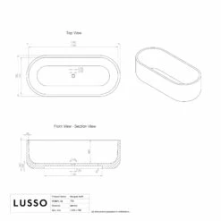 Carrara Marble Designo Freestanding Stone Bath 1780mm -LUSSOSTONE Shop carrara marble designo freestanding stone bath 1780mm p2436 45924 zoom