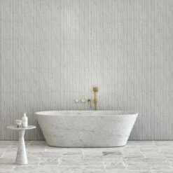 Carrara Marble Muse Freestanding Stone Bath 1700mm