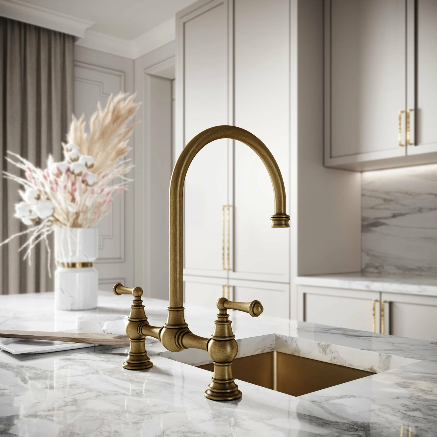 Celeste 2-hole Traditional Kitchen Tap Aged Bronze 5 Celeste 2-hole Traditional Kitchen Tap Aged Bronze - Image 3