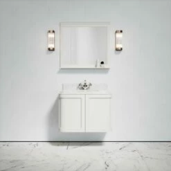 Charsley Carrara Marble Wall Mounted Vanity Unit (Matte Cream) 800mm -LUSSOSTONE Shop charsley carrara marble wall mounted vanity unit matte cream 800mm p3741 18379 zoom