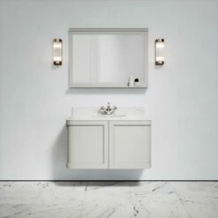 Charsley Carrara Marble Wall Mounted Vanity Unit (Matte Stone) 1000mm -LUSSOSTONE Shop charsley carrara marble wall mounted vanity unit matte stone 1000mm p3748 18427 zoom