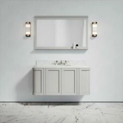 Charsley Carrara Marble Wall Mounted Vanity Unit (Matte Stone) 1200mm -LUSSOSTONE Shop charsley carrara marble wall mounted vanity unit matte stone 1200mm p3750 18423 zoom