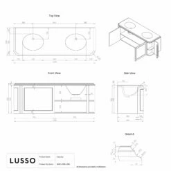 Charsley Carrara Marble Wall Mounted Vanity Unit (Matte Stone) 1600mm -LUSSOSTONE Shop charsley carrara marble wall mounted vanity unit matte stone 1600mm p3749 39259 zoom