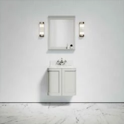 Charsley Carrara Marble Wall Mounted Vanity Unit (Matte Stone) 600mm -LUSSOSTONE Shop charsley carrara marble wall mounted vanity unit matte stone 600mm p3752 18435 zoom