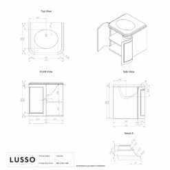 Charsley Carrara Marble Wall Mounted Vanity Unit (Matte Stone) 600mm -LUSSOSTONE Shop charsley carrara marble wall mounted vanity unit matte stone 600mm p3752 39237 zoom