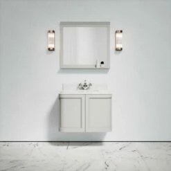 Charsley Carrara Marble Wall Mounted Vanity Unit (Matte Stone) 800mm -LUSSOSTONE Shop charsley carrara marble wall mounted vanity unit matte stone 800mm p3747 18439 zoom