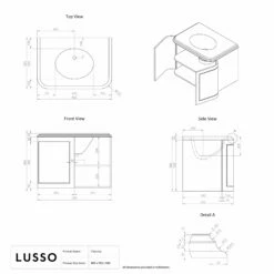 Charsley Carrara Marble Wall Mounted Vanity Unit (Matte Stone) 800mm -LUSSOSTONE Shop charsley carrara marble wall mounted vanity unit matte stone 800mm p3747 39243 zoom