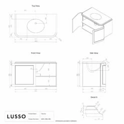 Charsley Carrara Marble Wall Mounted Vanity Unit (Matte White) 1000mm -LUSSOSTONE Shop charsley carrara marble wall mounted vanity unit matte white 1000mm p3656 39245 zoom