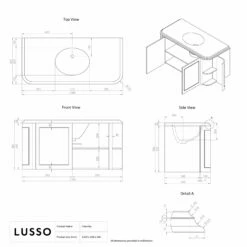 Charsley Carrara Marble Wall Mounted Vanity Unit (Matte White) 1200mm -LUSSOSTONE Shop charsley carrara marble wall mounted vanity unit matte white 1200mm p3658 39249 zoom