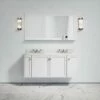Charsley Carrara Marble Wall Mounted Vanity Unit (Matte White) 1400mm -LUSSOSTONE Shop charsley carrara marble wall mounted vanity unit matte white 1400mm p3659 18294 zoom