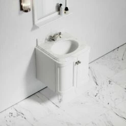 Charsley Carrara Marble Wall Mounted Vanity Unit (Matte White) 600mm 10 Charsley Carrara Marble Wall Mounted Vanity Unit (Matte White) 600mm -LUSSOSTONE Shop charsley carrara marble wall mounted vanity unit matte white 600mm p3660 18281 zoom
