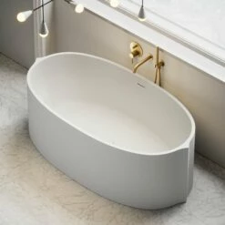 Cielo Freestanding Stone Bath 1620mm -LUSSOSTONE Shop cielo freestanding stone bath 1620mm p469 21990 zoom