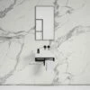 Ciro Vanity Unit With Stone Basin (Matte White 500mm) -LUSSOSTONE Shop ciro vanity unit with stone basin matte white 500mm p2440 14599 zoom