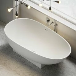 Front Page -LUSSOSTONE Shop cocoon freestanding stone bath 1800mm p24 17453 zoom