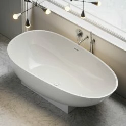 Cocoon Freestanding Stone Bath 1800mm -LUSSOSTONE Shop cocoon freestanding stone bath 1800mm p24 17456 zoom