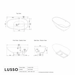 Cocoon Freestanding Stone Bath 1800mm -LUSSOSTONE Shop cocoon freestanding stone bath 1800mm p24 41693 zoom