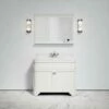 Connaught Carrara Marble Floorstanding Vanity Unit (Matte Cream) 1000mm