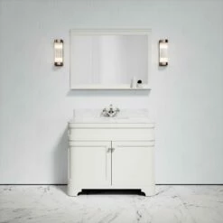 Connaught Carrara Marble Floorstanding Vanity Unit (Matte Cream) 1000mm