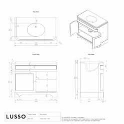 Connaught Carrara Marble Floorstanding Vanity Unit (Matte Cream) 1000mm -LUSSOSTONE Shop connaught carrara marble floorstanding vanity unit matte cream 1000mm p3638 36001 zoom