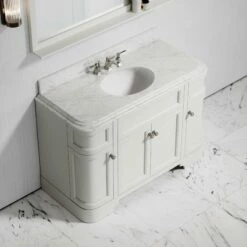 Connaught Carrara Marble Floorstanding Vanity Unit (Matte Cream) 1200mm -LUSSOSTONE Shop connaught carrara marble floorstanding vanity unit matte cream 1200mm p3639 18733 zoom