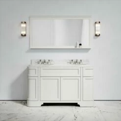 Connaught Carrara Marble Floorstanding Vanity Unit (Matte Cream) 1400mm -LUSSOSTONE Shop connaught carrara marble floorstanding vanity unit matte cream 1400mm p3640 18201 zoom