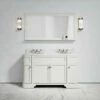 Connaught Carrara Marble Floorstanding Vanity Unit (Matte Cream) 1400mm -LUSSOSTONE Shop connaught carrara marble floorstanding vanity unit matte cream 1400mm p3640 21712 zoom