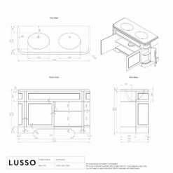Connaught Carrara Marble Floorstanding Vanity Unit (Matte Cream) 1400mm -LUSSOSTONE Shop connaught carrara marble floorstanding vanity unit matte cream 1400mm p3640 36011 zoom