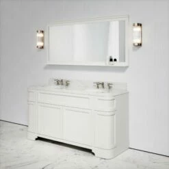 Connaught Carrara Marble Floorstanding Vanity Unit (Matte Cream) 1600mm -LUSSOSTONE Shop connaught carrara marble floorstanding vanity unit matte cream 1600mm p3642 18757 zoom