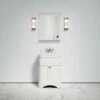 Connaught Carrara Marble Floorstanding Vanity Unit (Matte Cream) 600mm -LUSSOSTONE Shop connaught carrara marble floorstanding vanity unit matte cream 600mm p3641 18691 zoom