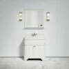 Connaught Carrara Marble Floorstanding Vanity Unit (Matte Cream) 800mm -LUSSOSTONE Shop connaught carrara marble floorstanding vanity unit matte cream 800mm p3637 18707 zoom