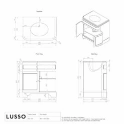 Connaught Carrara Marble Floorstanding Vanity Unit (Matte Cream) 800mm -LUSSOSTONE Shop connaught carrara marble floorstanding vanity unit matte cream 800mm p3637 35998 zoom